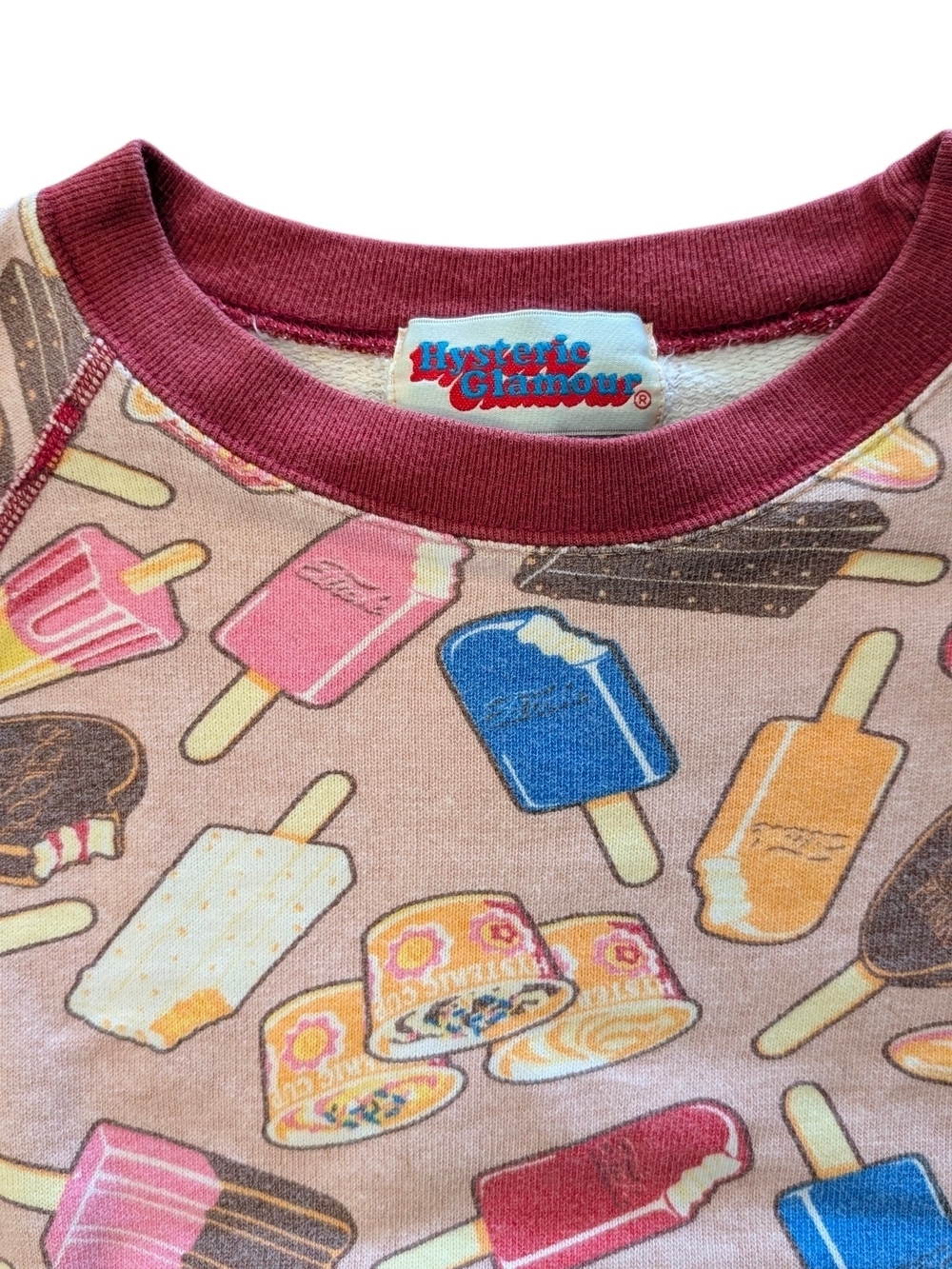 Hysteric Glamour Ice Cream All Over Print Shirt Pink Free Size Used Good Tee - Picture 4 of 8